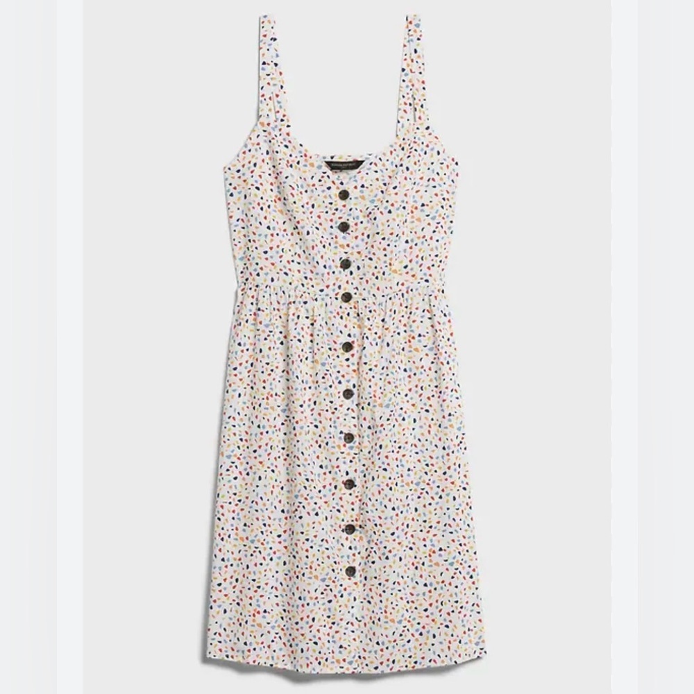 Banana Republic Multicolor Button-Front Dress whimsical fairy Cottagecore